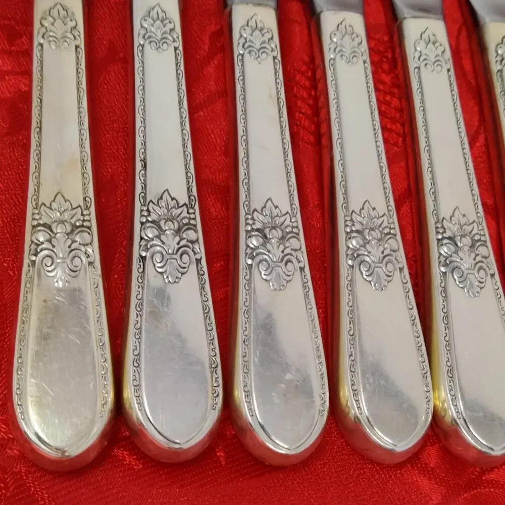 8X BK Rogers Bros ADORATION International SilverPlate Butter Knives